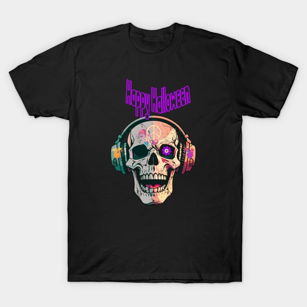 Happy Halloween calaveras T-Shirt by LuluCybril